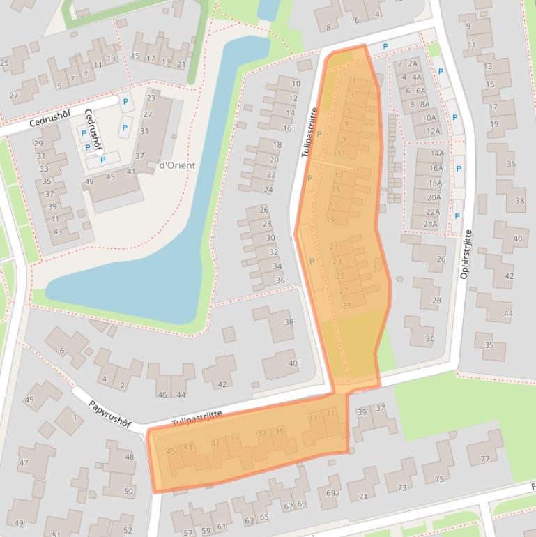 Kaart van postcodegebied 9051NH.