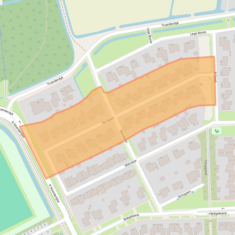 Kaart van postcodegebied 9051PB.