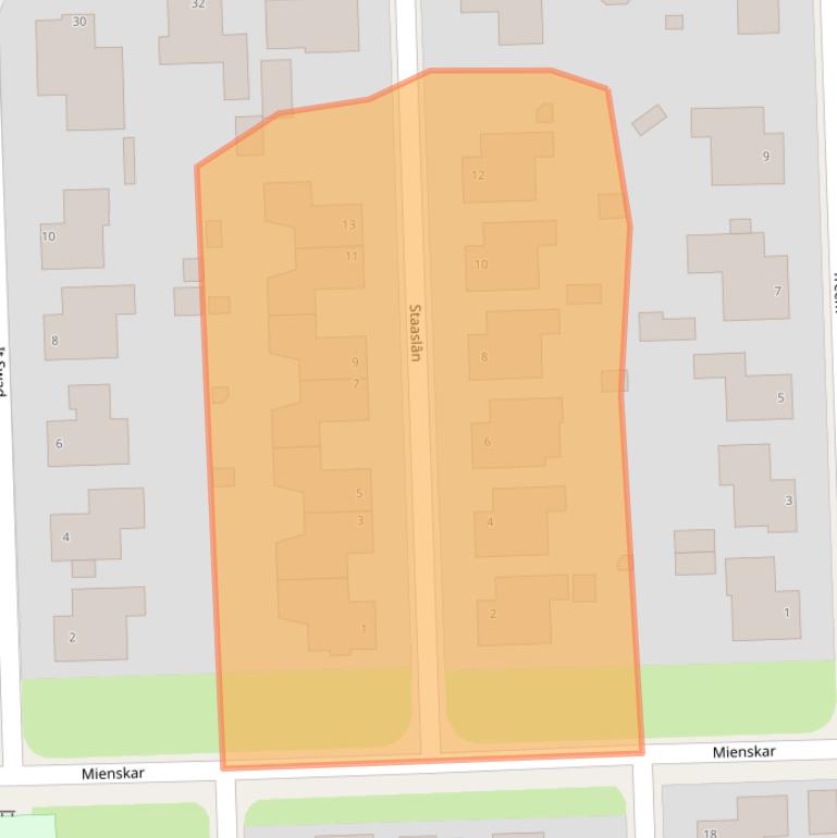 Kaart van postcodegebied 9051PG.