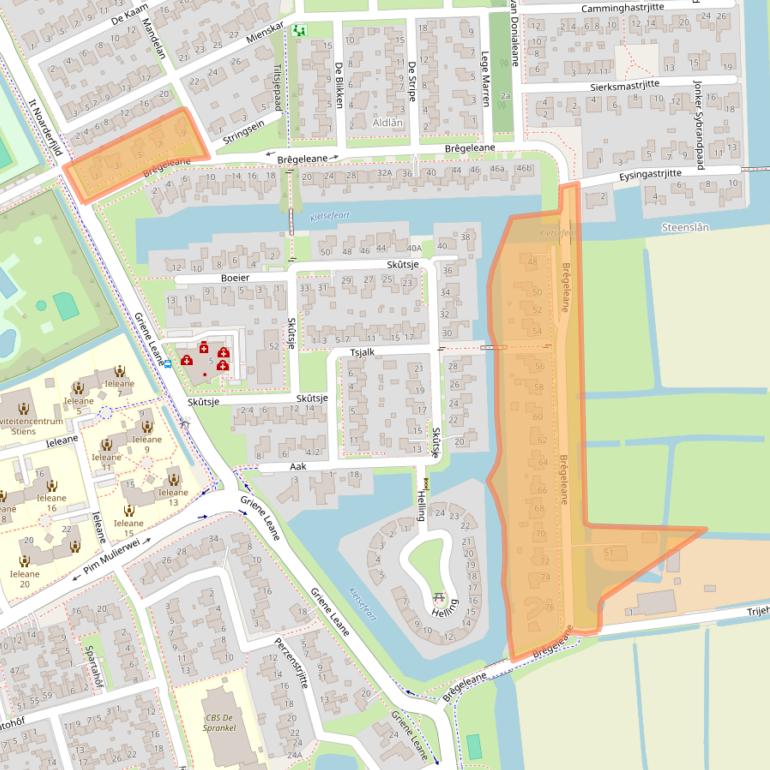 Kaart van postcodegebied 9051PN.