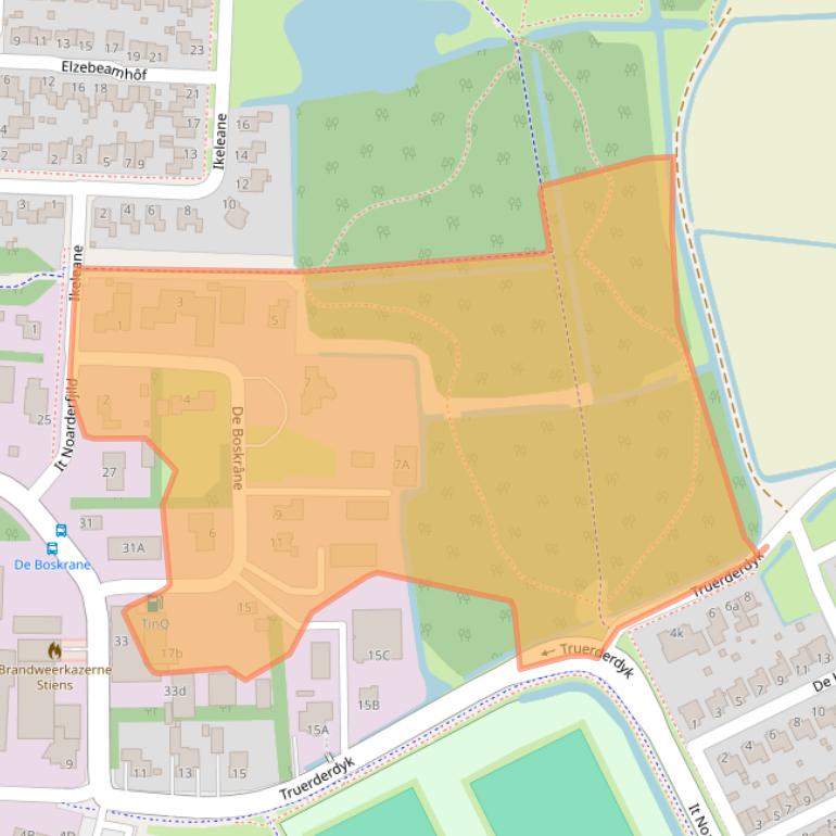 Kaart van postcodegebied 9051SN.