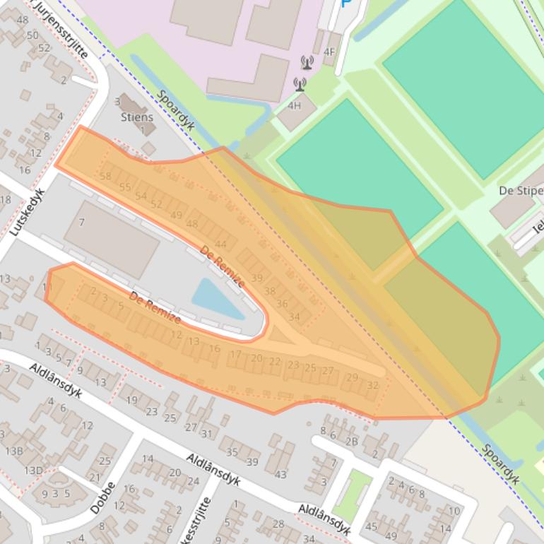 Kaart van postcodegebied 9051WB.