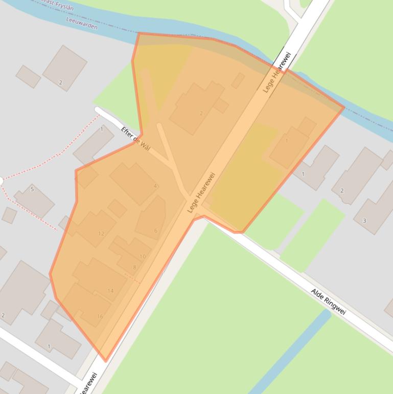 Kaart van postcodegebied 9054KA.