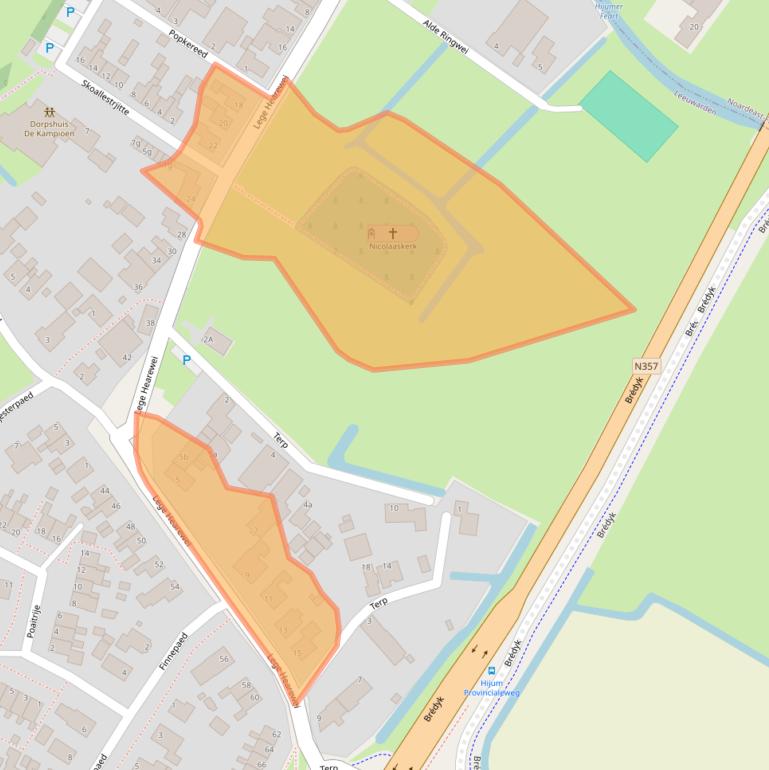 Kaart van postcodegebied 9054KB.