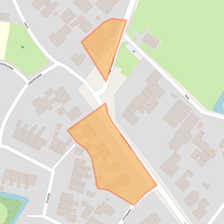 Kaart van postcodegebied 9054KD.