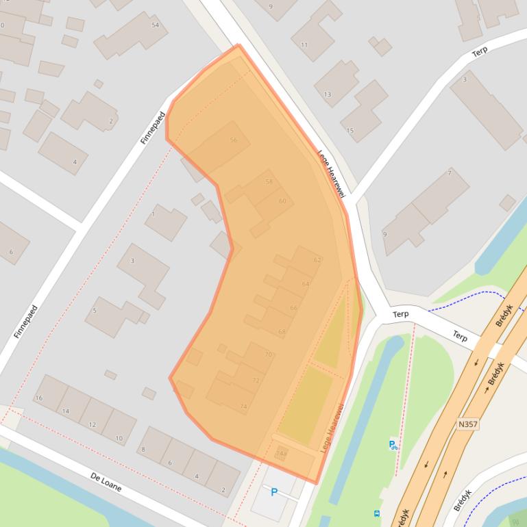 Kaart van postcodegebied 9054KE.