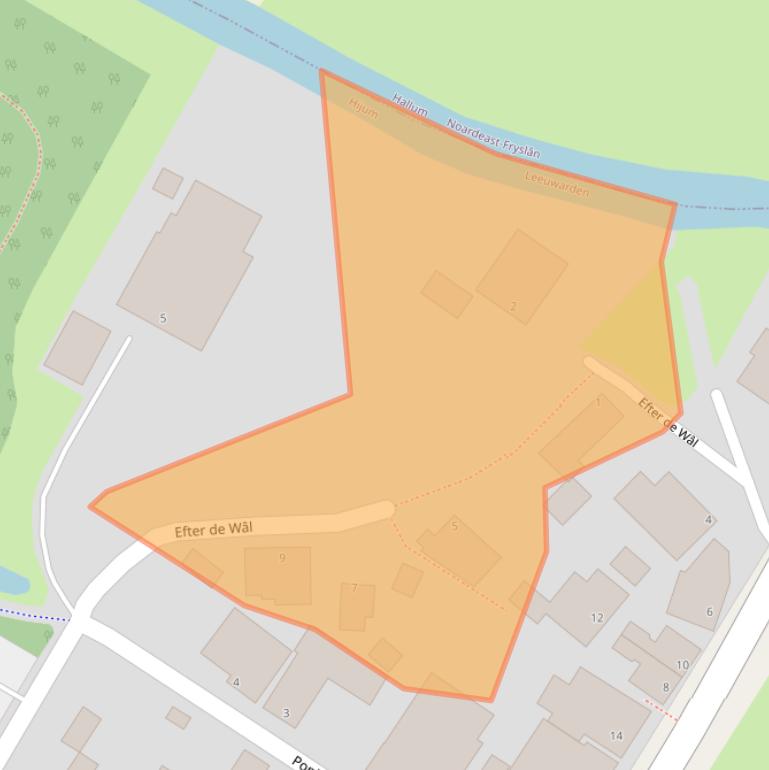 Kaart van postcodegebied 9054KH.