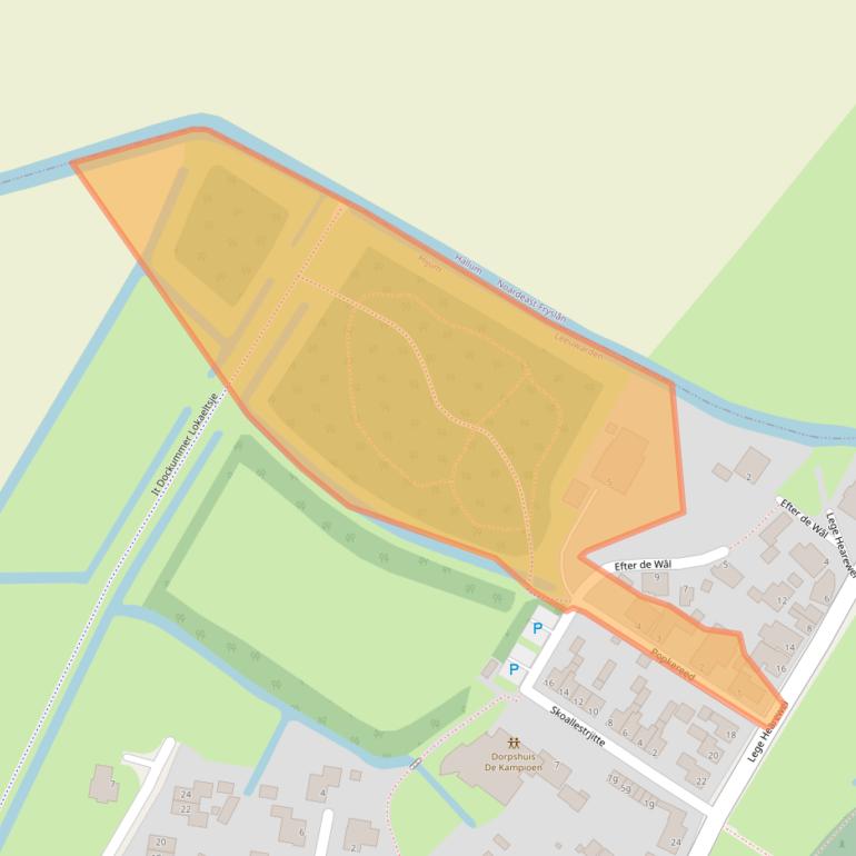 Kaart van postcodegebied 9054KJ.
