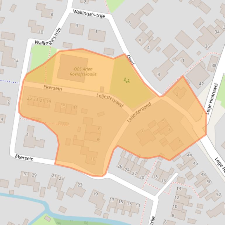 Kaart van postcodegebied 9054KM.