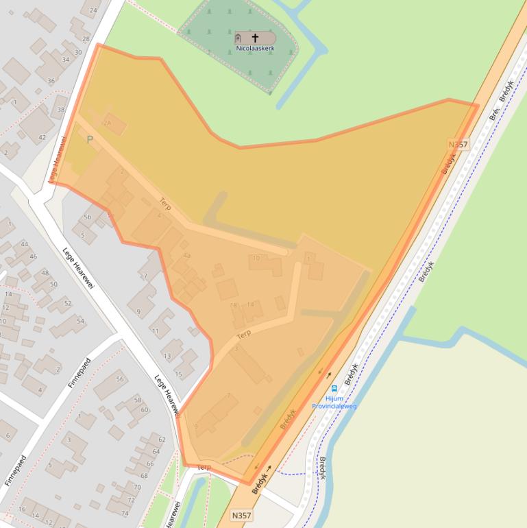 Kaart van postcodegebied 9054KN.
