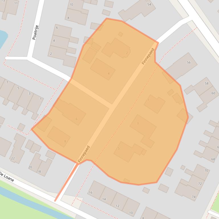 Kaart van postcodegebied 9054KP.