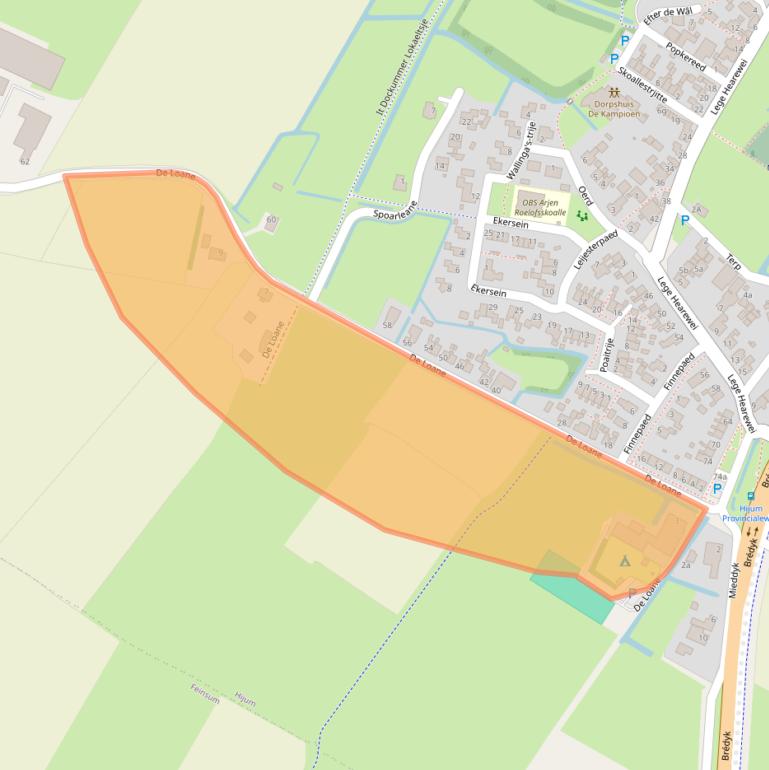Kaart van postcodegebied 9054KR.