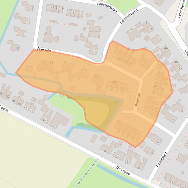 Kaart van postcodegebied 9054KV.