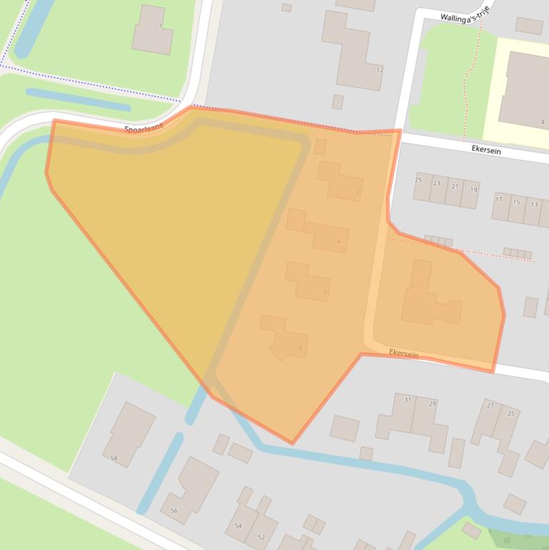 Kaart van postcodegebied 9054KW.