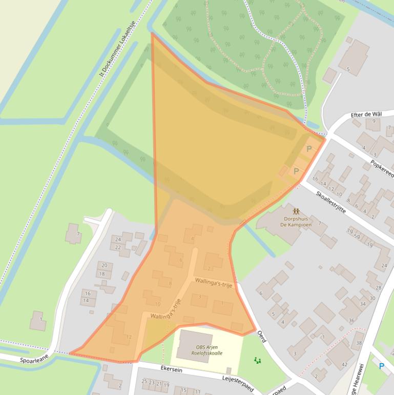 Kaart van postcodegebied 9054KX.