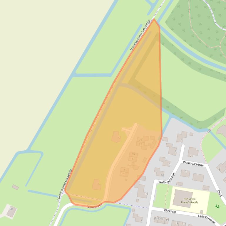Kaart van postcodegebied 9054KZ.