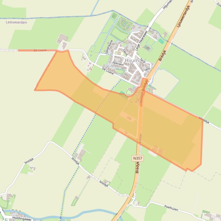 Kaart van postcodegebied 9054LA.