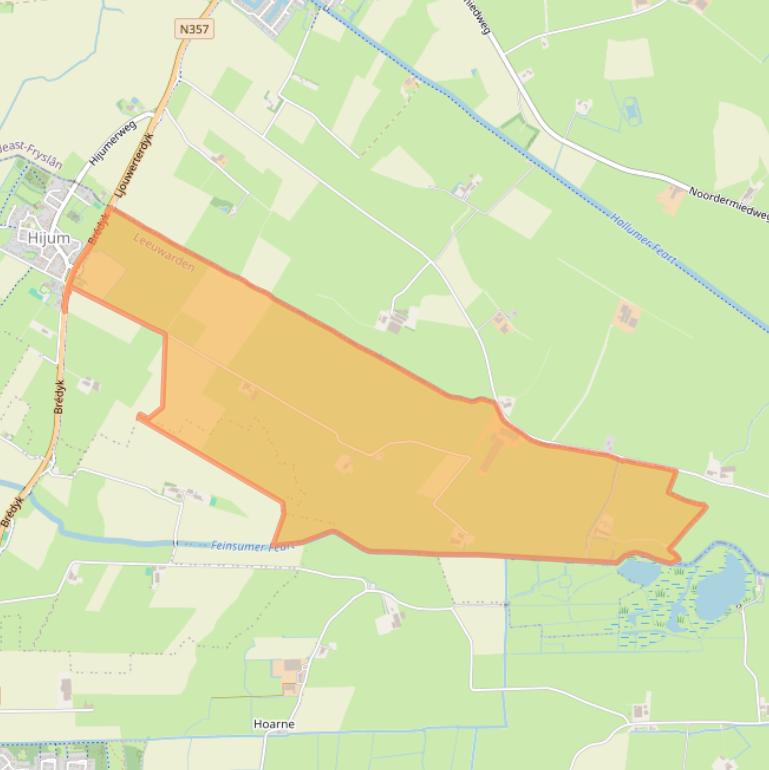 Kaart van postcodegebied 9054LB.