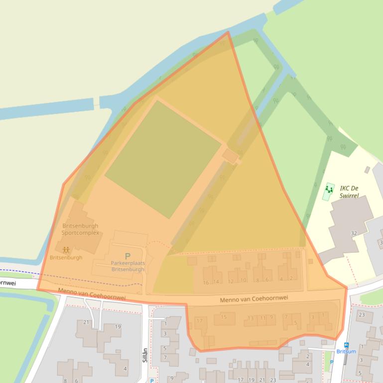 Kaart van postcodegebied 9055MC.