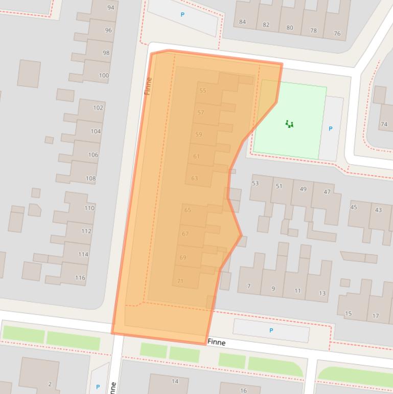 Kaart van postcodegebied 9055MK.