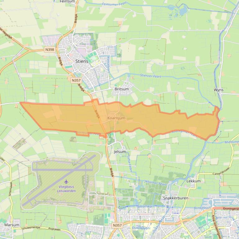 Kaart van postcodegebied 9056.