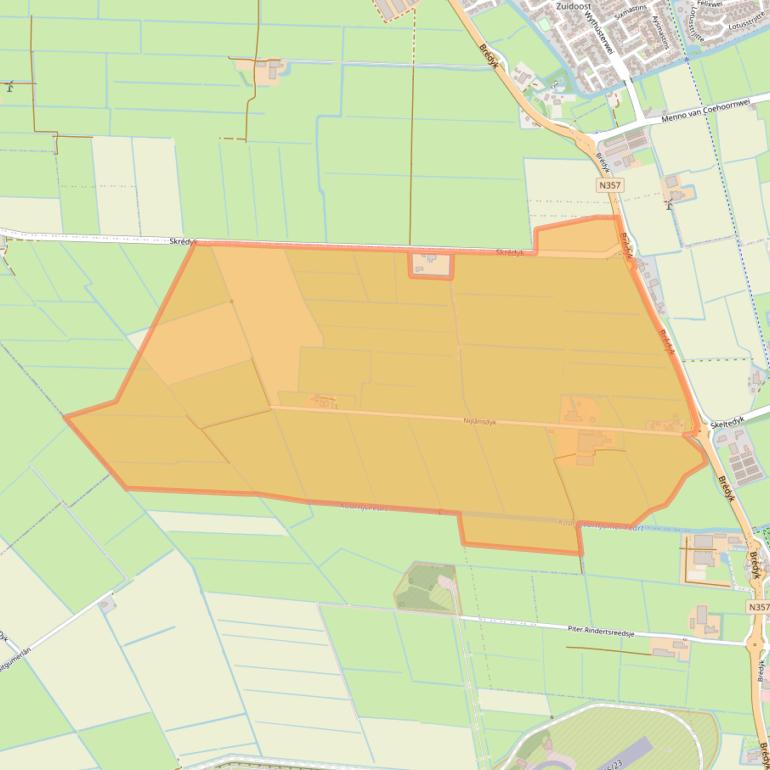Kaart van postcodegebied 9056LM.