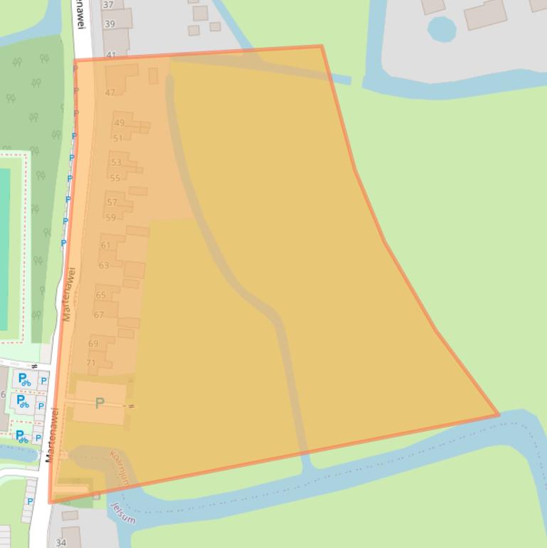 Kaart van postcodegebied 9056PJ.