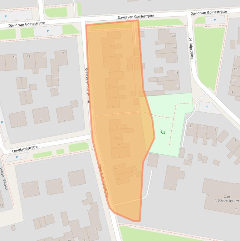 Kaart van postcodegebied 9056PS.
