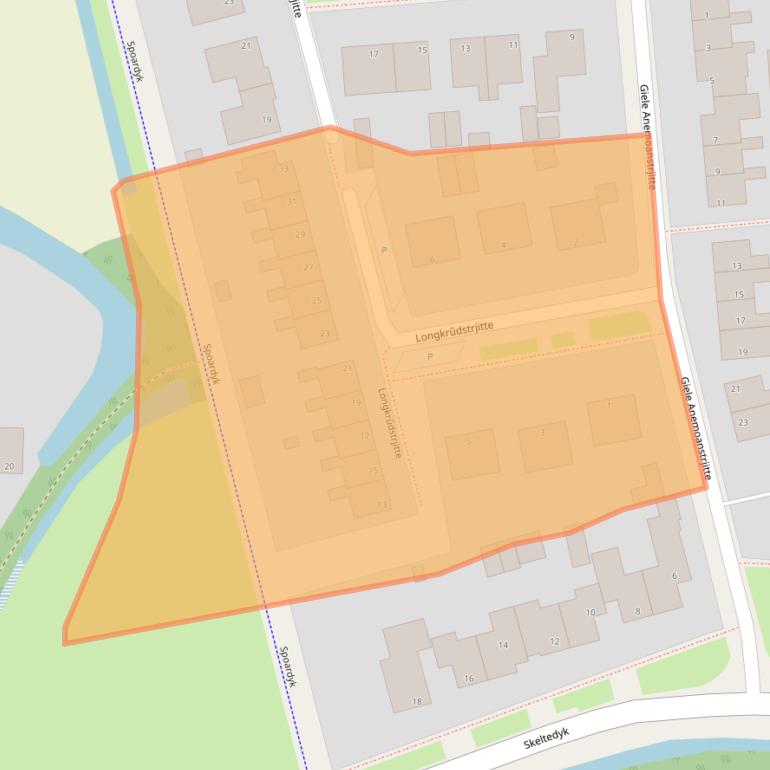 Kaart van postcodegebied 9056PT.
