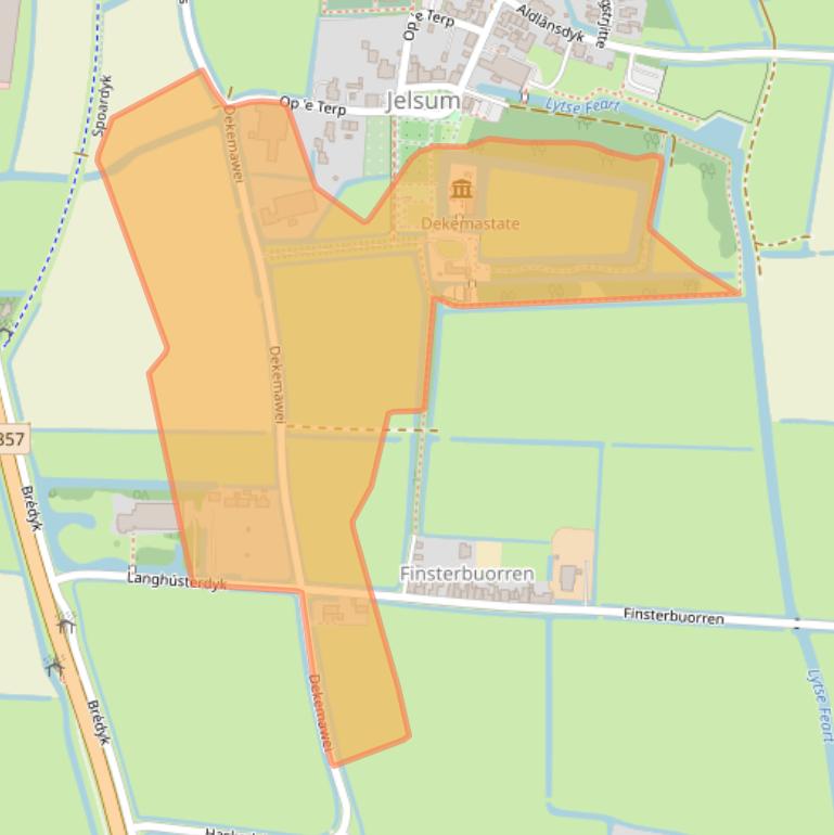 Kaart van postcodegebied 9057LC.