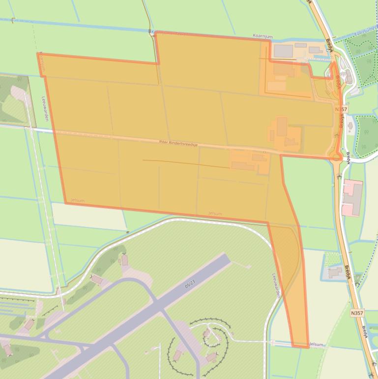 Kaart van postcodegebied 9057LH.