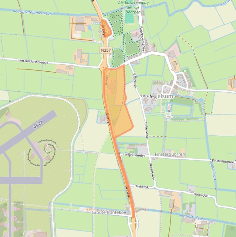 Kaart van postcodegebied 9057RB.