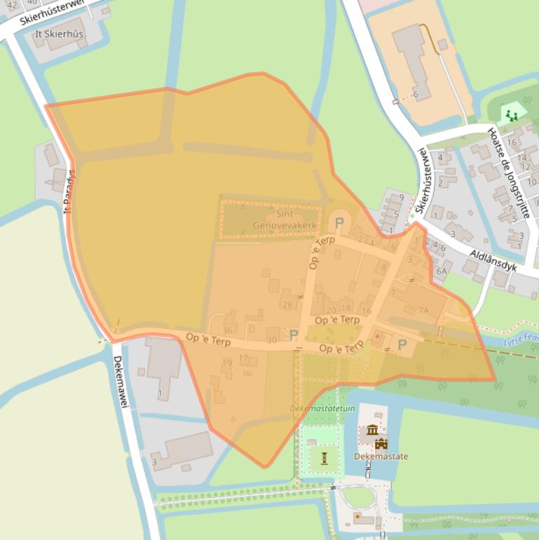 Kaart van postcodegebied 9057RG.