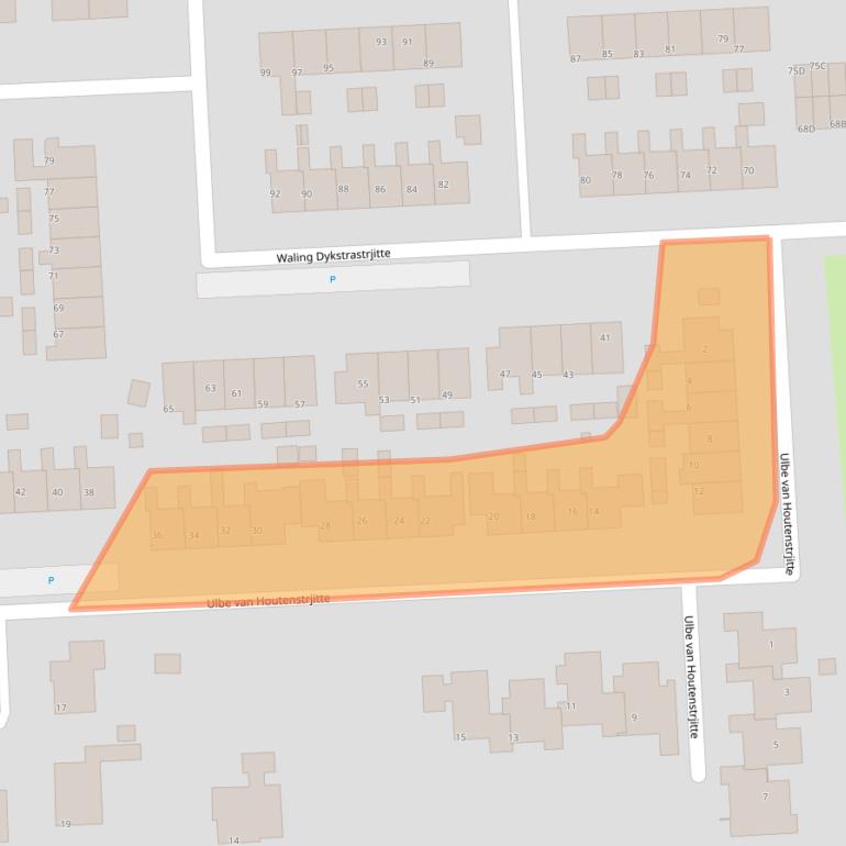 Kaart van postcodegebied 9061AS.