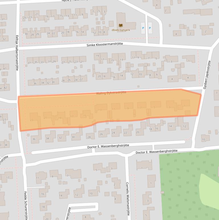 Kaart van postcodegebied 9061BL.