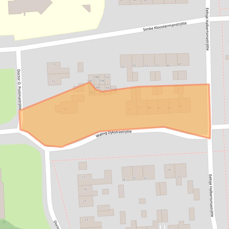 Kaart van postcodegebied 9061BR.