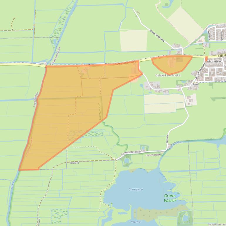 Kaart van postcodegebied 9061CA.