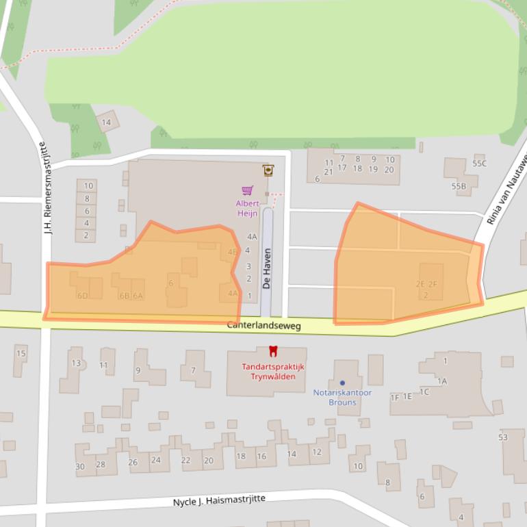 Kaart van postcodegebied 9061CB.