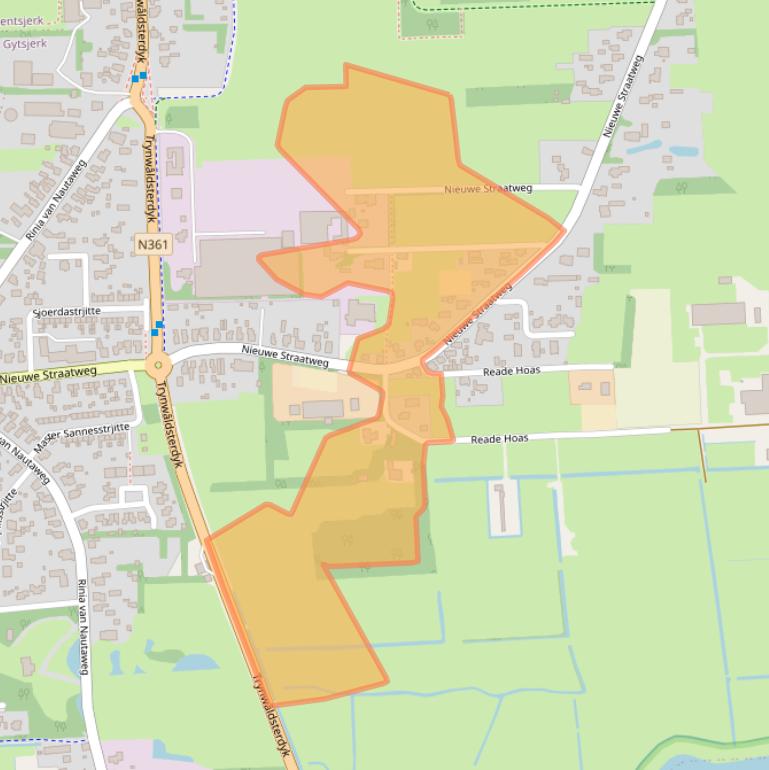 Kaart van postcodegebied 9061CN.