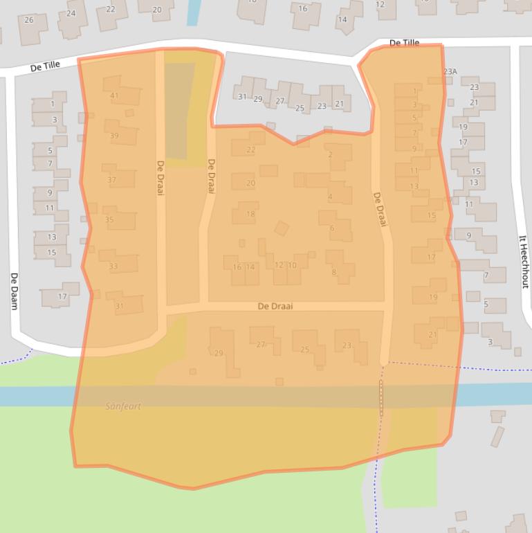 Kaart van postcodegebied 9061DH.