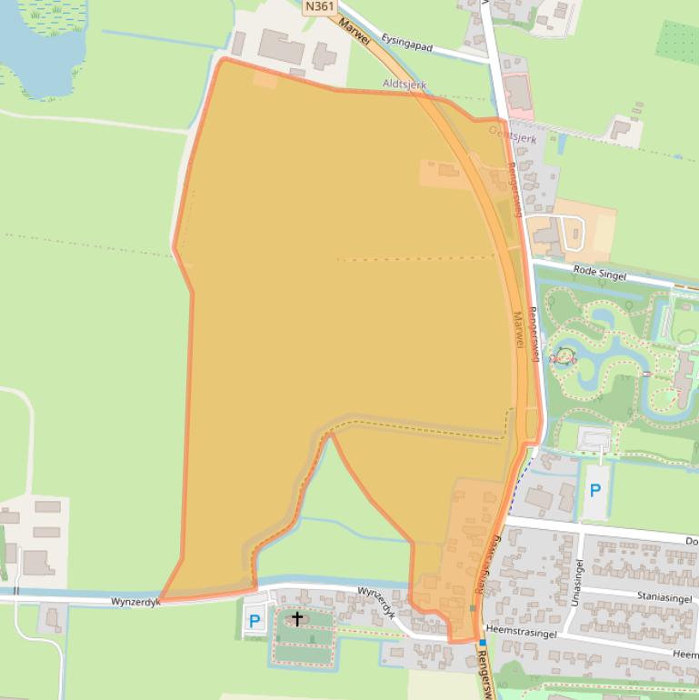 Kaart van postcodegebied 9062EC.