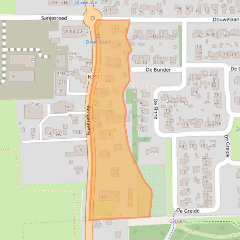 Kaart van postcodegebied 9062ED.