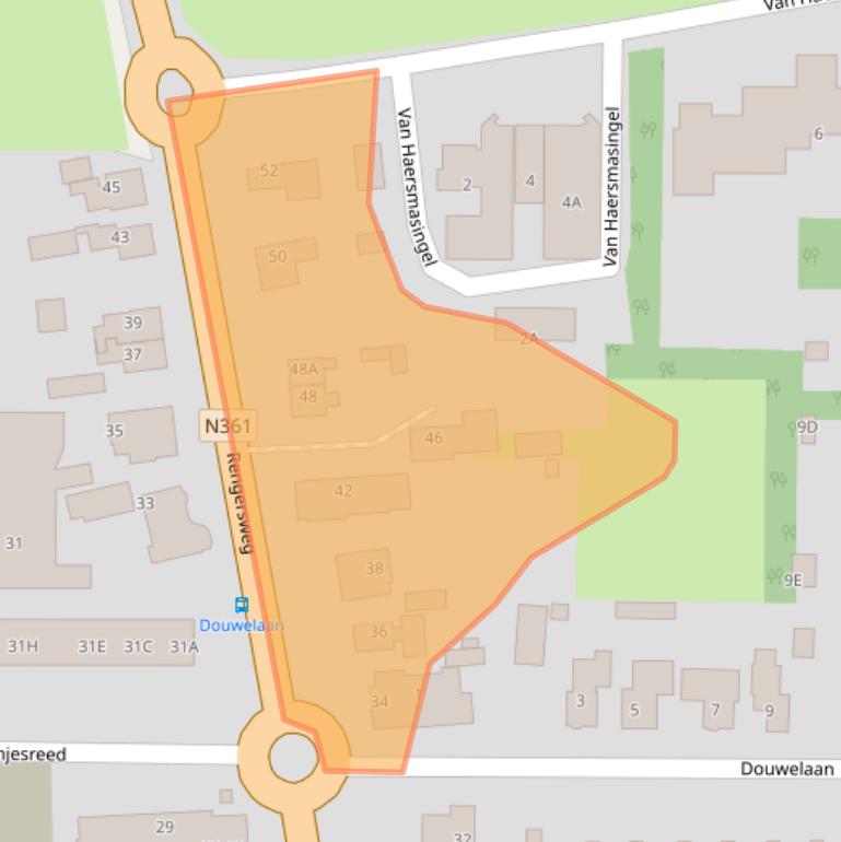 Kaart van postcodegebied 9062EE.