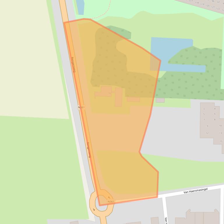 Kaart van postcodegebied 9062EG.