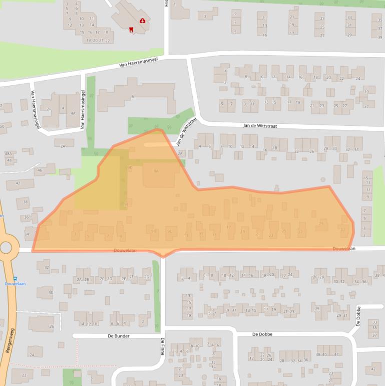 Kaart van postcodegebied 9062EL.