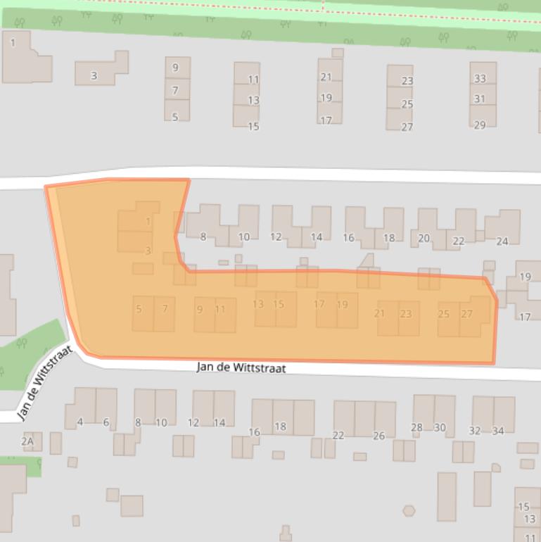 Kaart van postcodegebied 9062EW.