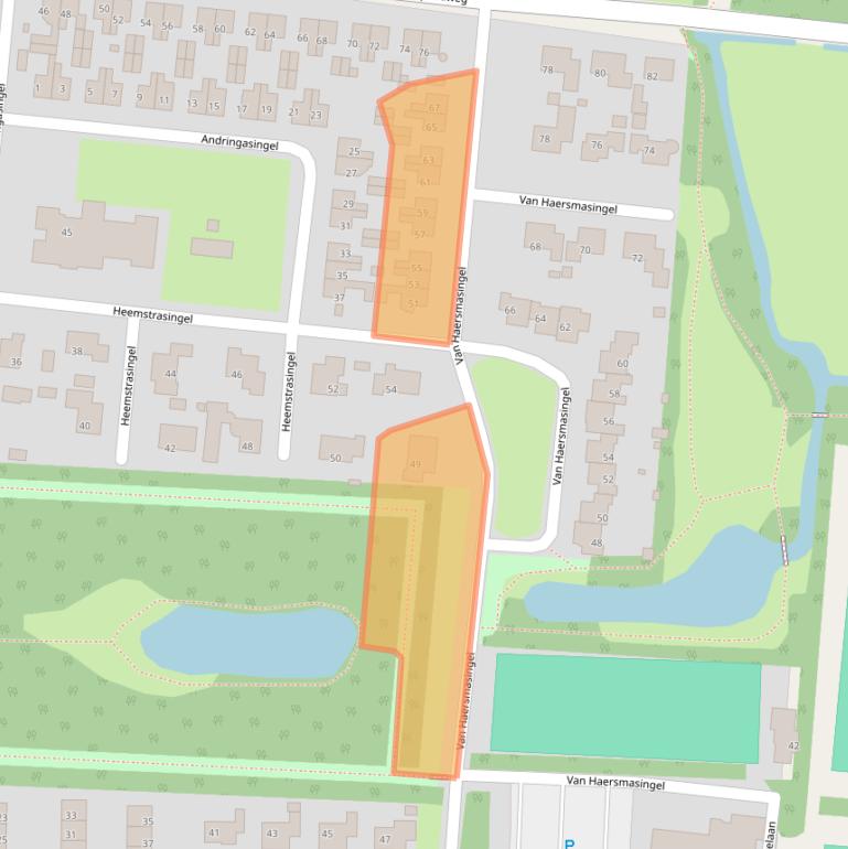 Kaart van postcodegebied 9062GA.