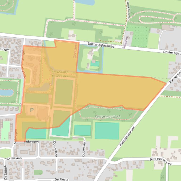 Kaart van postcodegebied 9062GC.