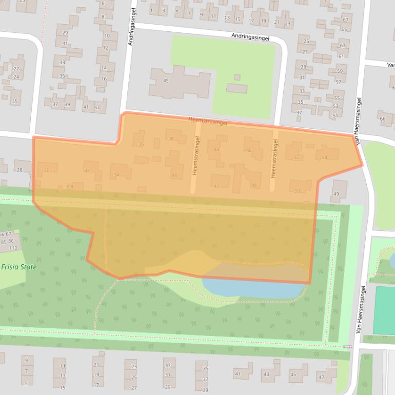 Kaart van postcodegebied 9062GH.