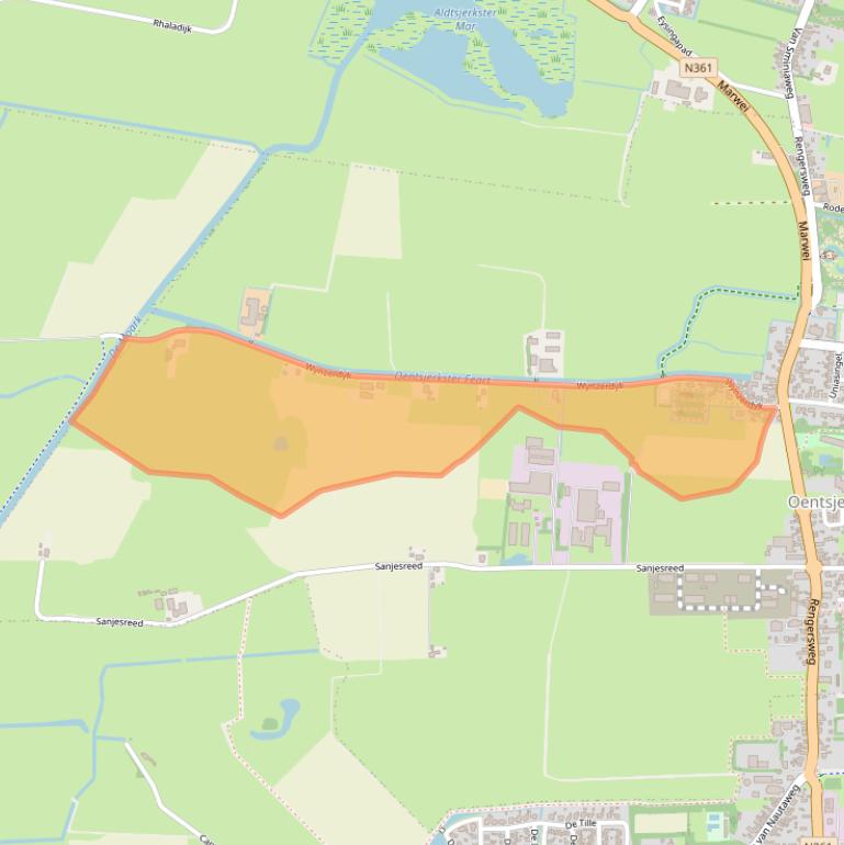 Kaart van postcodegebied 9062GP.